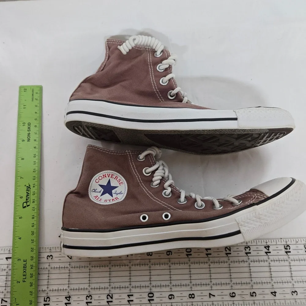 Converse Chuck Taylor All Star High Top Mauve Brown Sneakers Mens 8 Womens 10 - Picture 3 of 7